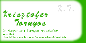 krisztofer tornyos business card